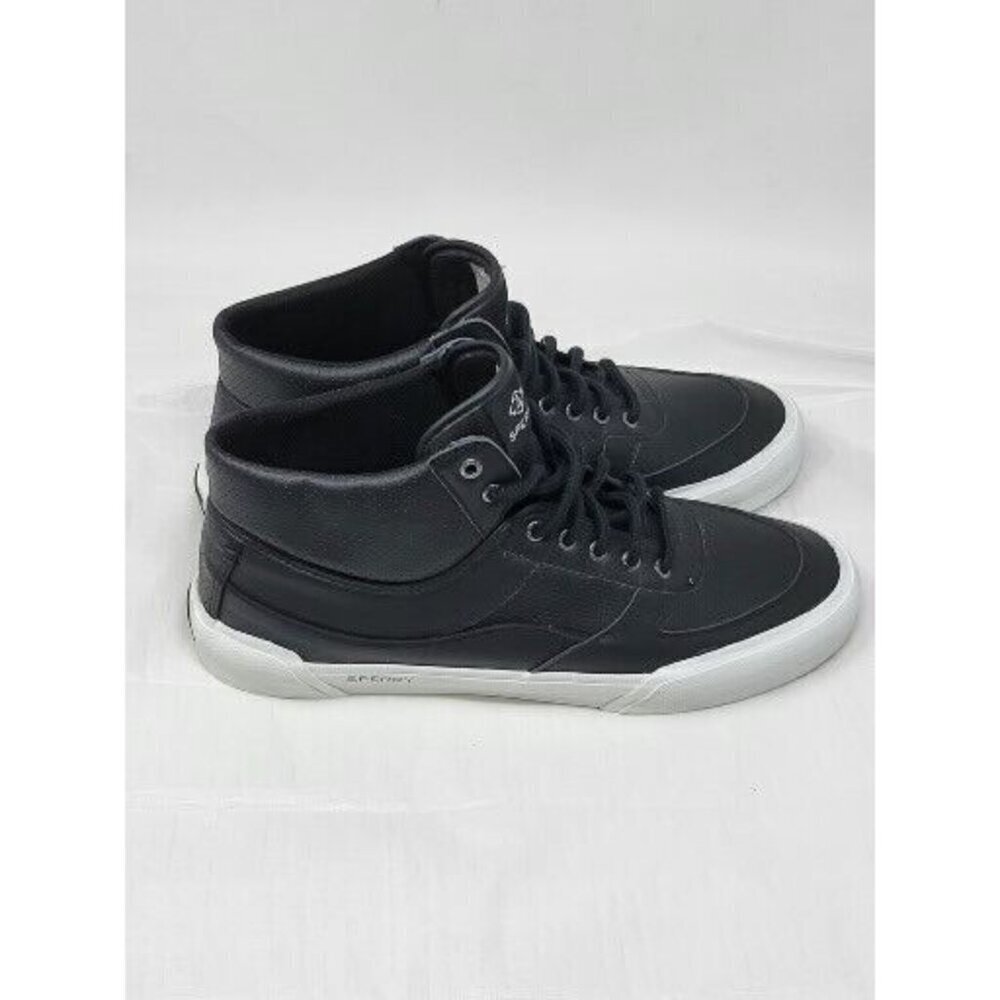 Sperry STS 87845 High Top Women’s Black faux Leather Shoes size 12 NWOT